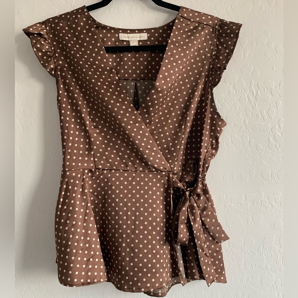 Monteau Polka-dot Blouse